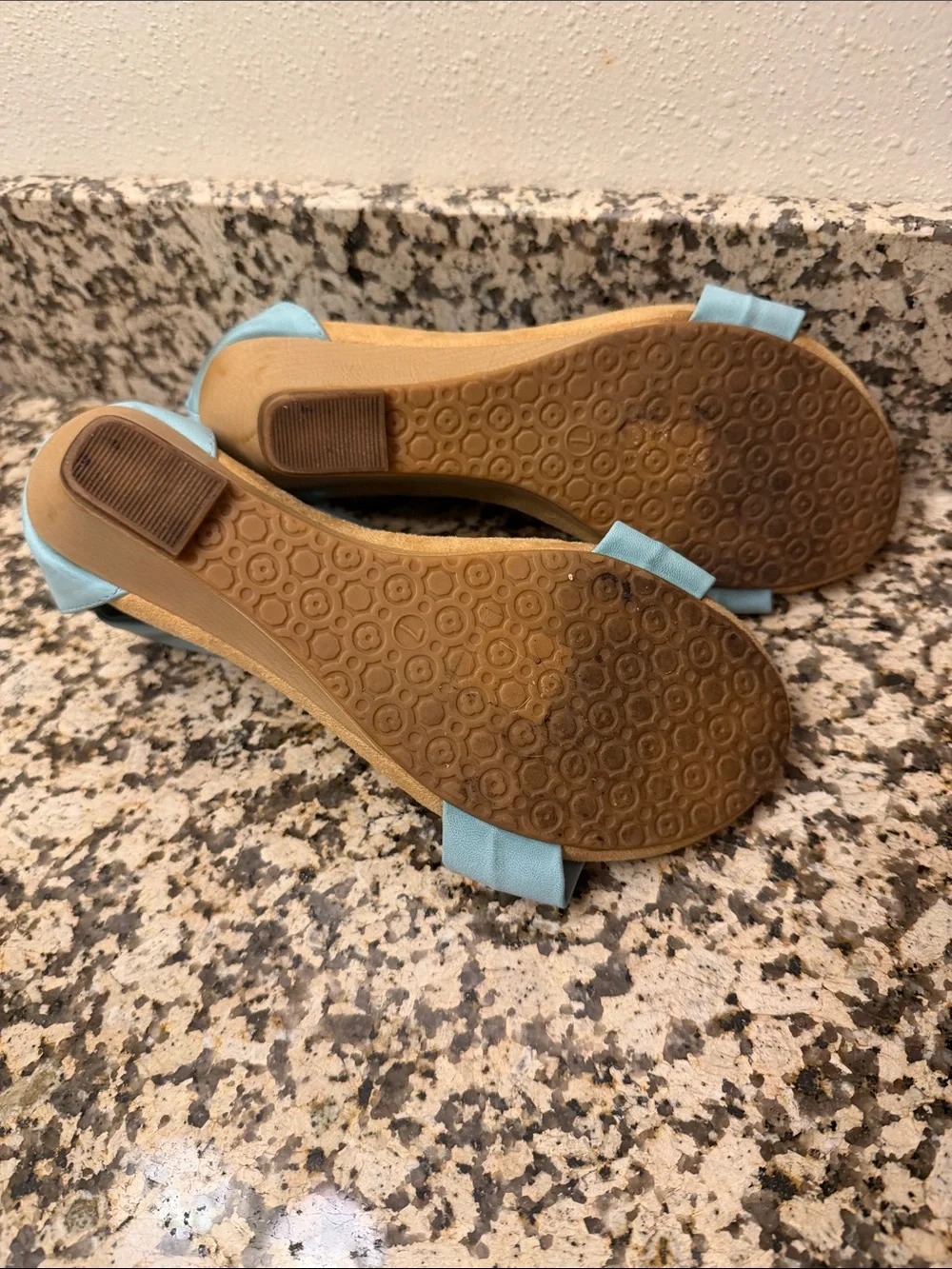 🫶🏼5 for $45!!🫶🏼Women's Floral Blue Strap Sandals with Accent Flowers